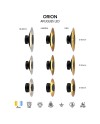 ORION * APLIQUE LED 24W 3000K NEGRO